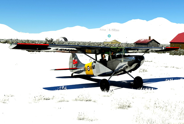 Cessna L19 Bird Dog Canadian Army with bush wheels - for Microsoft Flight Simulator