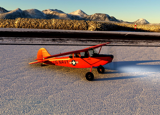Cessna L19 Bird Dog NAVY with tundra wheels - for Microsoft Flight Simulator