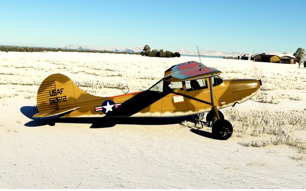 Cessna L19 Bird Dog USAF with bush wheels - for Microsoft Flight Simulator
