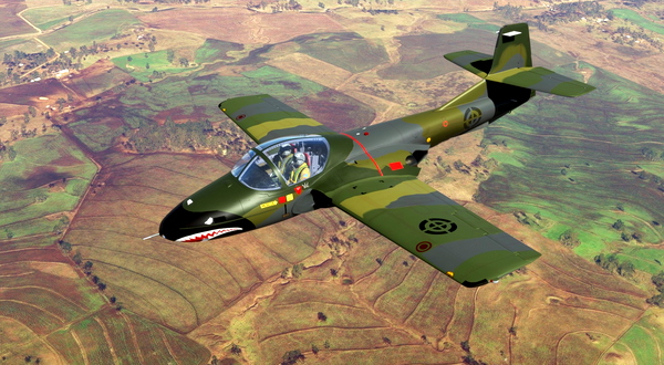 Cessna T-37B Dominican air force Gray Green Sharks mouth. FARD - for Microsoft Flight Simulator