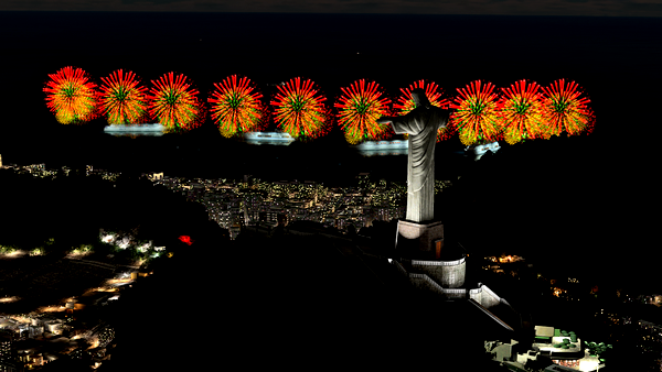 COPACABANA BEACH FIREWORKS - NEW YEAR - for Microsoft Flight Simulator