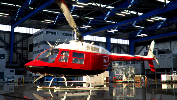 CowanSim 206B3 "G-AWGU" BEA - for Microsoft Flight Simulator