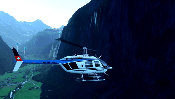 CowanSim 206B3 HB-XHO Air-Glaciers - for Microsoft Flight Simulator