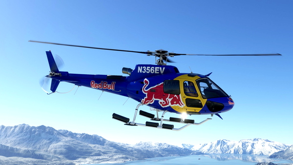 CowanSim H125 Red Bull Evergreen Helicopters N356EV - for Microsoft Flight Simulator