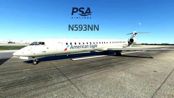 CRJ900 AMERICAN EAGLE (PSA) - N593NN - 4K - MSFS - for Microsoft Flight Simulator