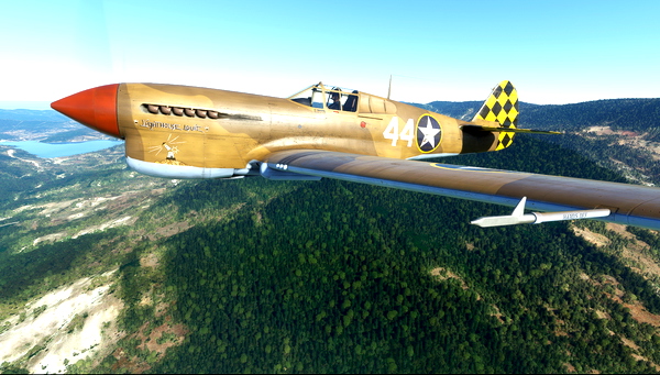 Curtiss P-40F 325th FG #44 "Lighthouse Louie" - for Microsoft Flight Simulator