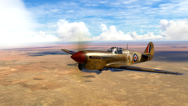 Curtiss P-40F Kittyhawk II RAAF No.3 Sqn CV-V Bobby Gibbes - for Microsoft Flight Simulator