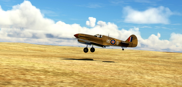 Curtiss P-40F Kittyhawk II RCAF 260 squadron HS-B - for Microsoft Flight Simulator