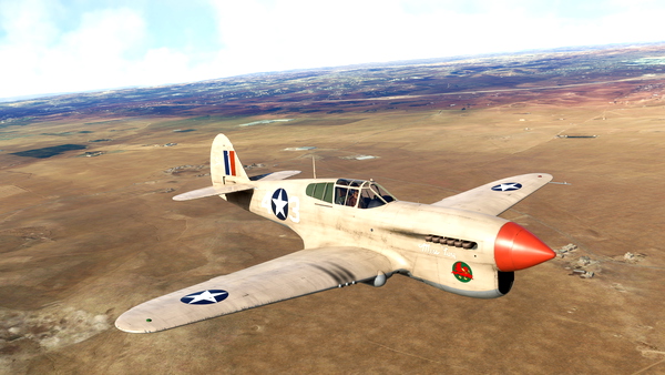 Curtiss P-40F USAAF 57th FG,65th FS, #43 'Miss Fury' - for Microsoft Flight Simulator