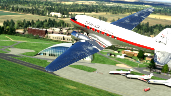 DC-3 Dan Air G-AMSU - for Microsoft Flight Simulator