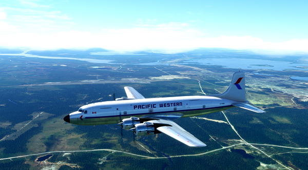 DC-6 Pacific Western TAIL FIX - for Microsoft Flight Simulator