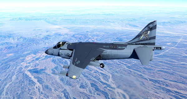 DC Designs AV8B II Harrier VFA 223 Bulldogs CAG Circa-2002 - for Microsoft Flight Simulator