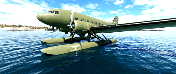DC3 XC-47C Military Float for gotfriendsmode - for Microsoft Flight Simulator