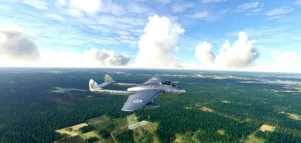 de Havilland DH-100 Vampire Finnish Air Force VH-6 - for Microsoft Flight Simulator
