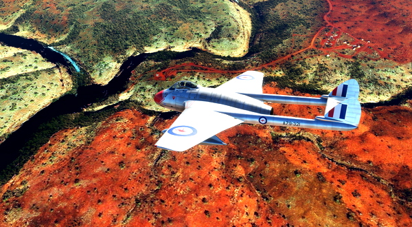 de Havilland DH-100 Vampire RAAF A79-321 - for Microsoft Flight Simulator