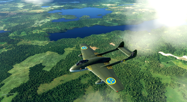 de Havilland DH-100 Vampire Royal Swedish Air Force 18 F - for Microsoft Flight Simulator