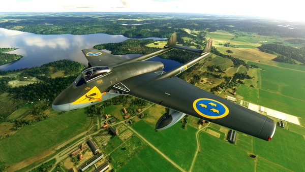 de Havilland DH-100 Vampire Royal Swedish Air Force 9 F - for Microsoft Flight Simulator
