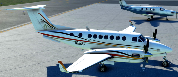 Default and Black Square Analog King Air 350 Triplex - for Microsoft Flight Simulator