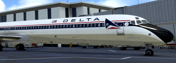 DELTA AIRLINES "DARK NOSE WIDGET" LIVERY 8K - for Microsoft Flight Simulator