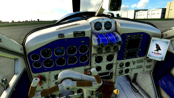 DHC-2 Beaver blue cockpit replacement - for Microsoft Flight Simulator