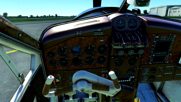 DHC-2 Beaver dark brown/wood cockpit replacement - for Microsoft Flight Simulator