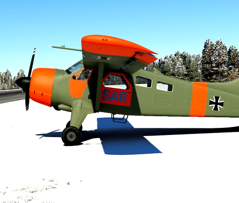 DHC-2 Beaver SAR Luftwaffe Germany (matt finish) - for Microsoft Flight Simulator