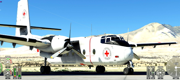 DHC-4 Caribou Red Cross (ICRC) - for Microsoft Flight Simulator