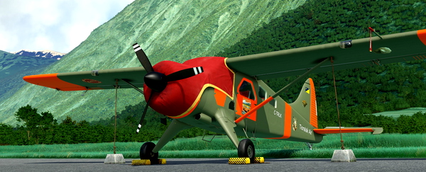 DHC2 Beaver C-TRLK "Tioralak Air" (kaki & orange mat colors) - for Microsoft Flight Simulator