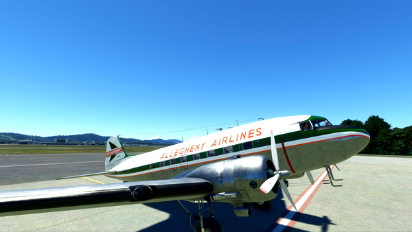 Douglas DC-3 Allegheny Airlines N151A livery request 1950s Green scheme - for Microsoft Flight Simulator