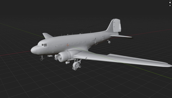 Douglas DC-3 Blender Paintkit - for Microsoft Flight Simulator