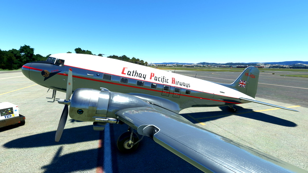 Douglas DC-3 Cathay Pacific Airways VR-HDA repaint request - for Microsoft Flight Simulator