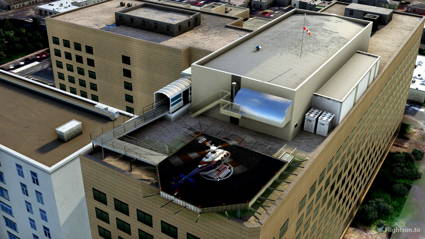 Dunedin Hospital Helipad and Upgrade for Microsoft Flight Simulator MSFS