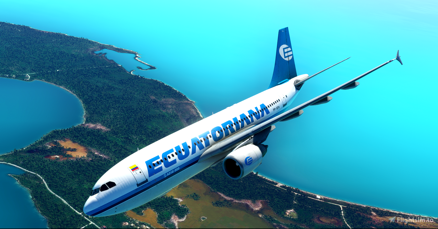 Ecuatoriana (VASP) | PP-SFH | Airbus A310-300 | 4K pour Microsoft ...