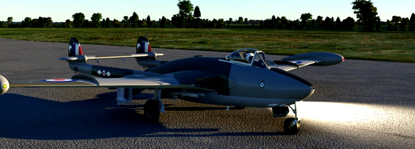 English cockpit and RAF/RNZAF liveries for the Swissmilsim DH Venom - for Microsoft Flight Simulator