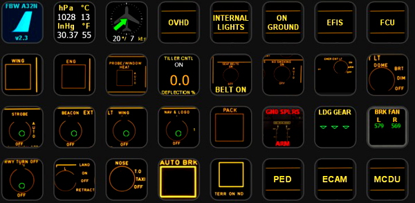 FBW A320 StreamDeck XL Night Flying Profile - for Microsoft Flight Simulator