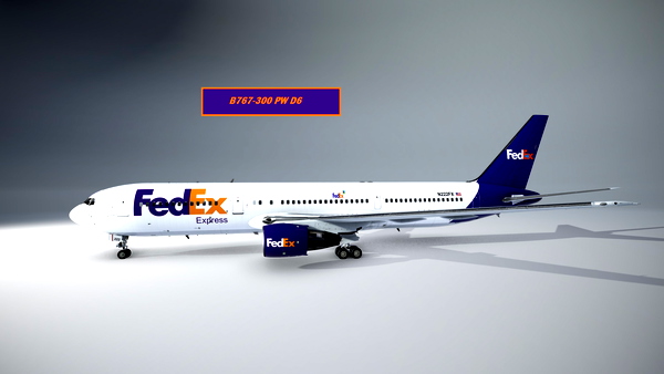 Federal Express Conversion Livery For Captain Sim B767-300 Freighter - for Microsoft Flight Simulator