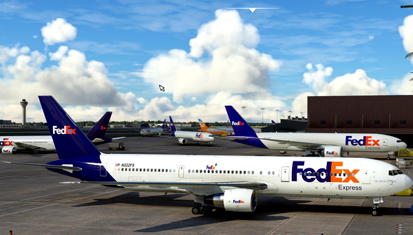Federal Express Conversion Livery For Captain Sim B767-300 Freighter - for Microsoft Flight Simulator
