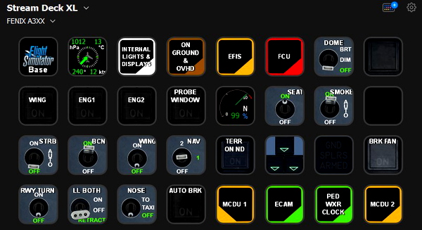 FENIX A320 AAO Scripts & StreamDeck XL & PLUS Profile - for Microsoft Flight Simulator