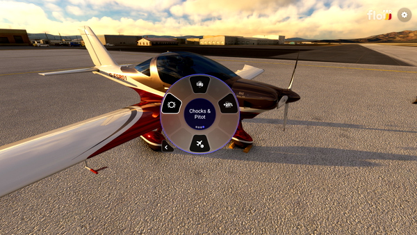 Flow: Chocks and Pitot Tube Covers toggle for Sting S4 - for Microsoft Flight Simulator