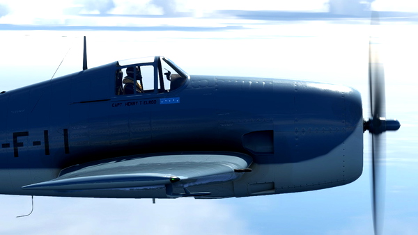 FlyingIron F6F -5 Repaint of Capt. Elrod's F4F-3 Wildcat, Mike Fox 11 (BuNo. 4019) - for Microsoft Flight Simulator