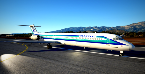 FlytheMaddog X MD-80 - Livery repaint for Republic Airlines. - for Microsoft Flight Simulator