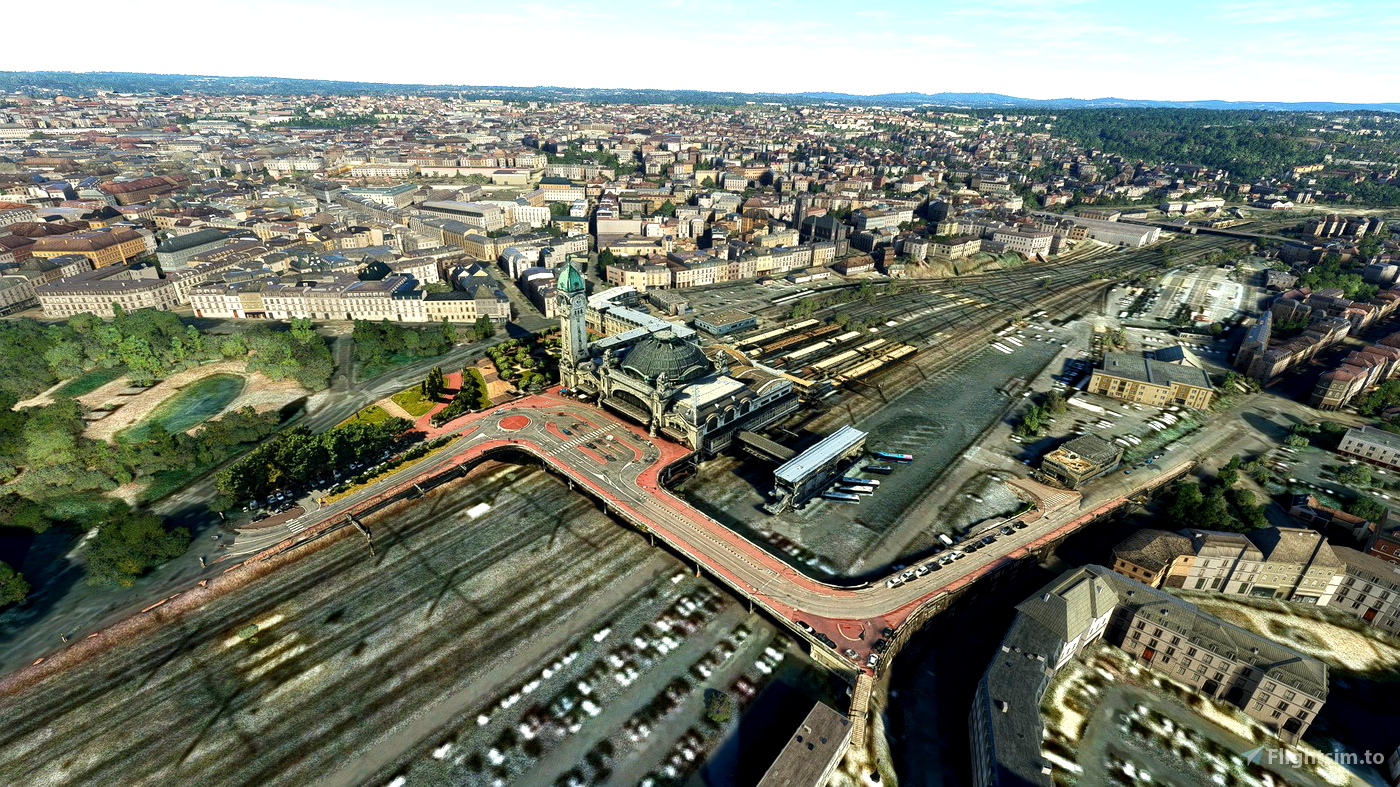 Gare de Limoges Bénédictins and other landmarks voor Microsoft Flight