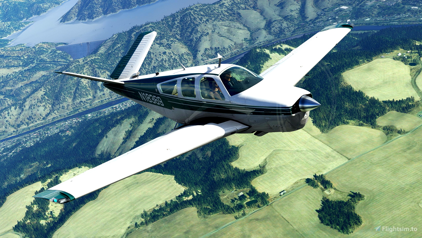 Green Stripes livery for Microsoft/Carenado V35B Bonanza pour Microsoft ...