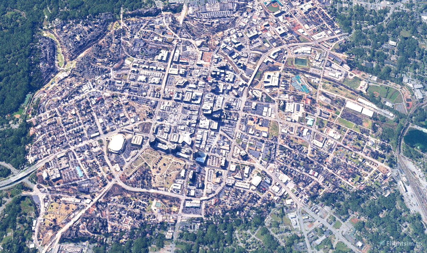 Greenville SC USA for Microsoft Flight Simulator MSFS