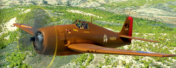 Grumman F6F-5 Hellcat brown Betty N681FA - for Microsoft Flight Simulator