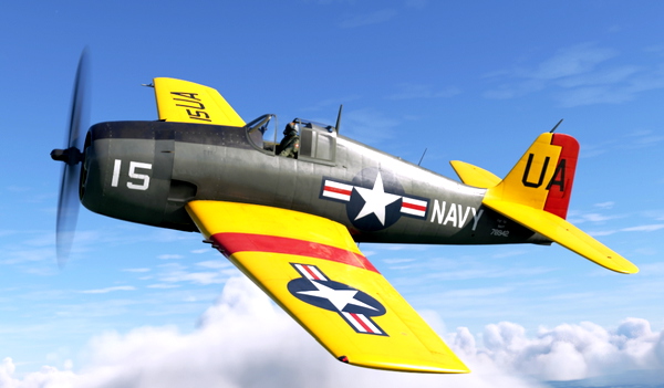 Grumman F6F-5K Hellcat, Fleet Utility Squadron VU-1 UA15 Oahu Hawaii - for Microsoft Flight Simulator