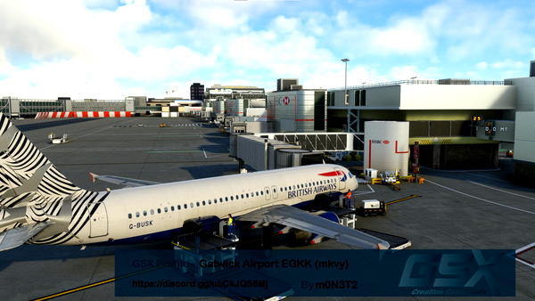 GSX Profile - Gatwick Airport EGKK (ORIGAMI/mkvy) - for Microsoft Flight Simulator