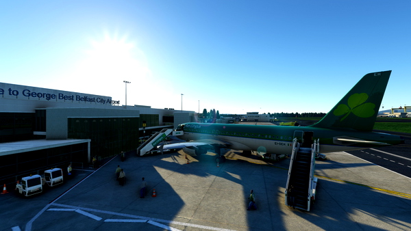 GSX Profile UK2000 Belfast City (EGAC) - for Microsoft Flight Simulator