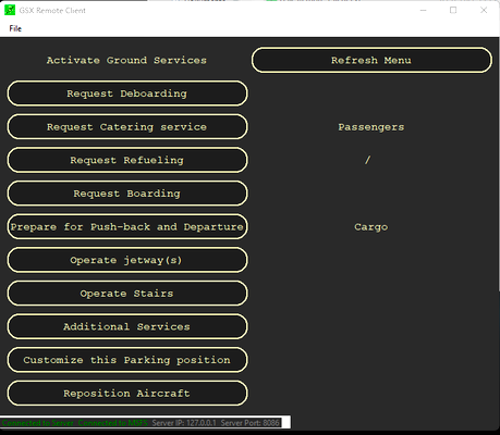 GSX Remote - for Microsoft Flight Simulator