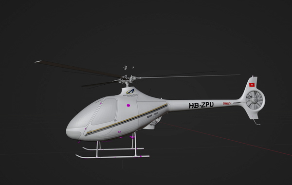 Guimbal Cabri G2 HB-ZPU Heli-TV SA, Lodrino - for Microsoft Flight Simulator